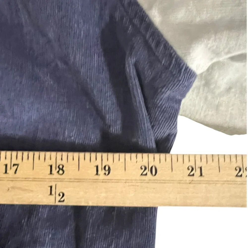 Aerie Preppy Blue Corduroy Snap Front Academia Varsity Jacket Size Small - Picture 7 of 10